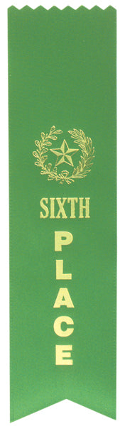 Pinked Ribbon 1st, 2nd, 3rd, 4th, 5th, or 6th Place