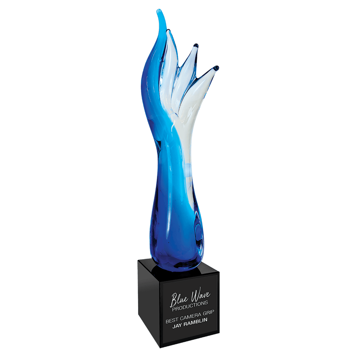 17" Blue Aspire Art Glass Award (MVP Hierarchy)