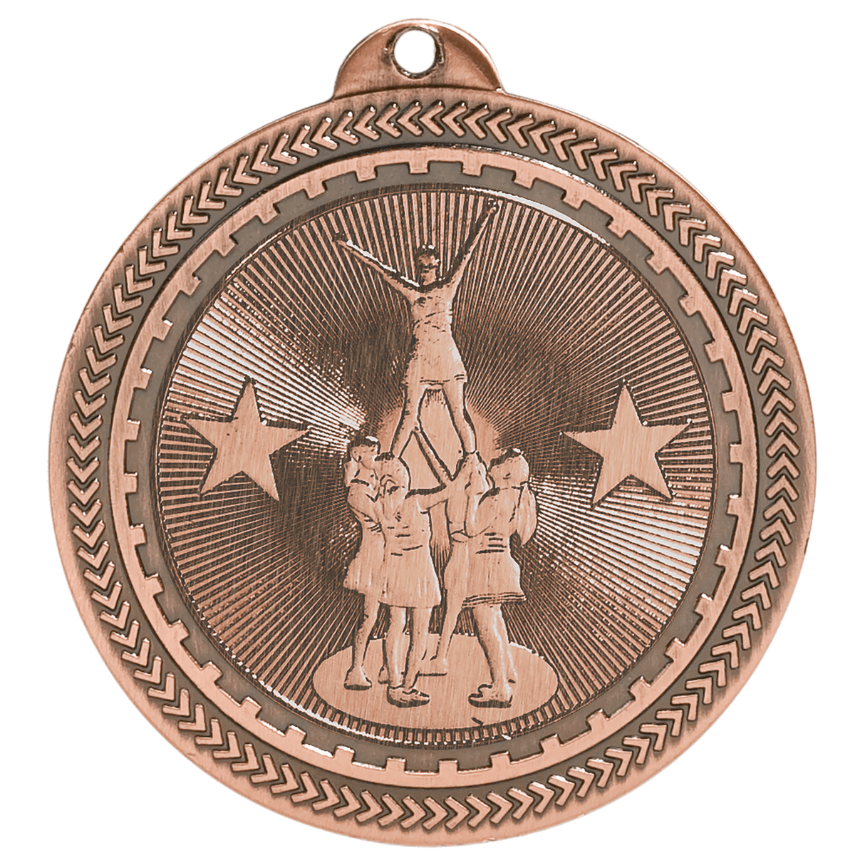 Cheerleading Pyramid Laserable Medals