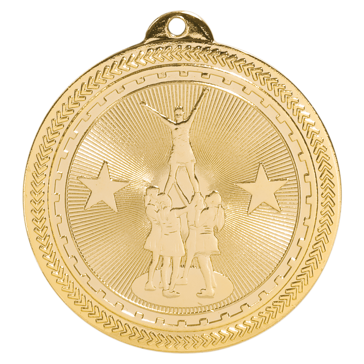 Cheerleading Pyramid Laserable Medals