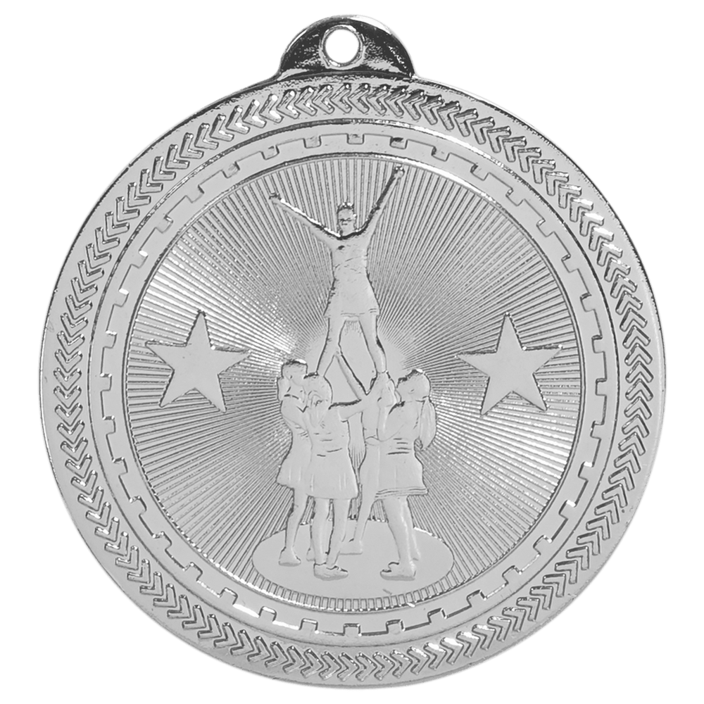Cheerleading Pyramid Laserable Medals