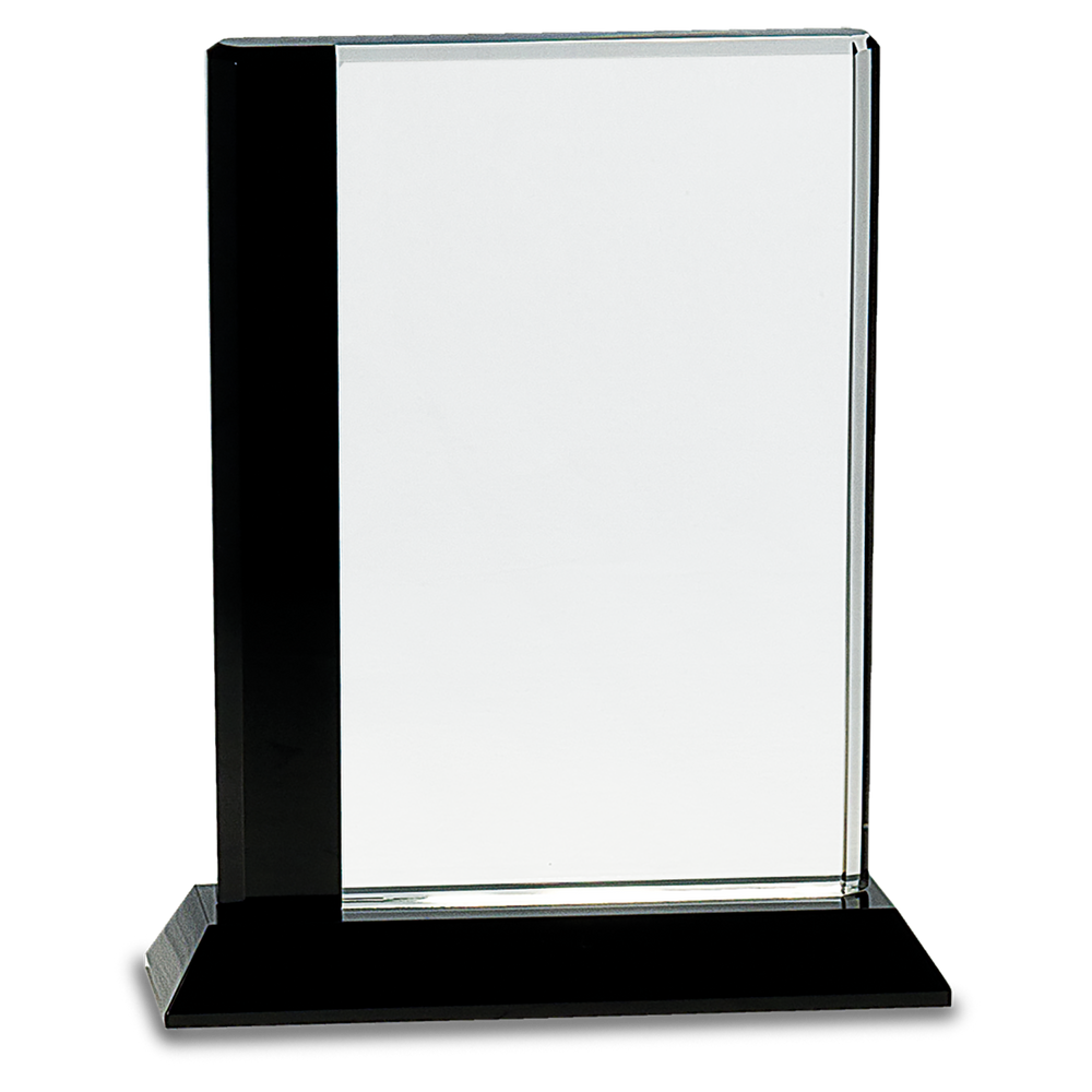 Black Edge Crystal on Black Pedestal Awards
