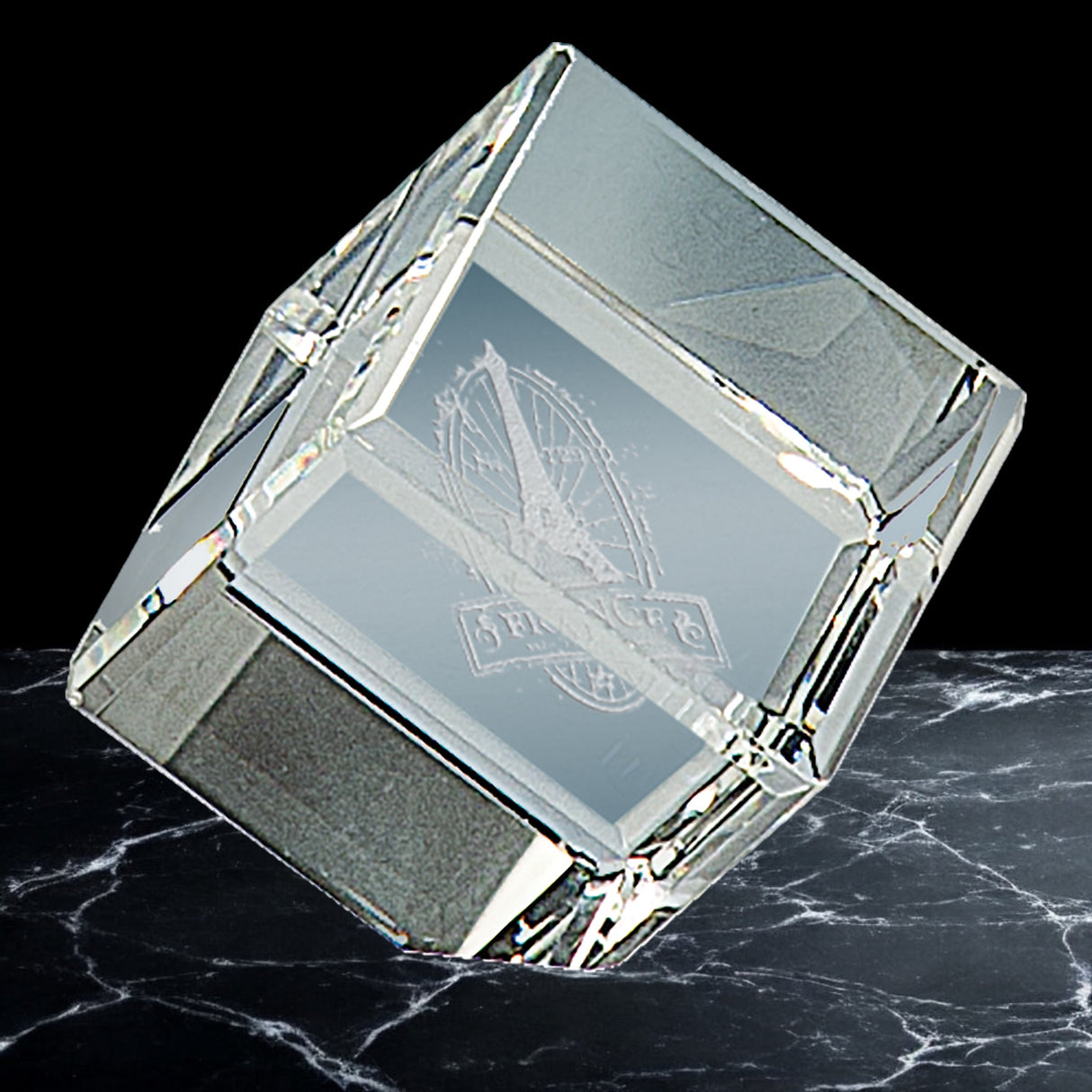 Crystal Angled Cube Paperweights
