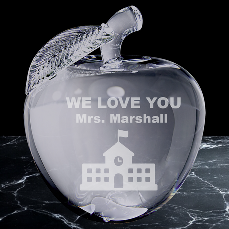 Crystal Apple Paperweights