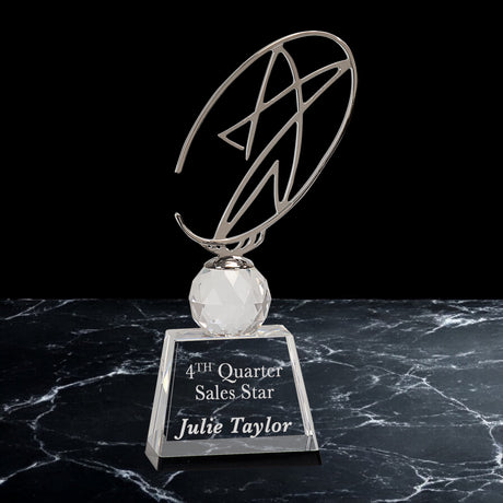 Crystal Awards with Silver Oval Star