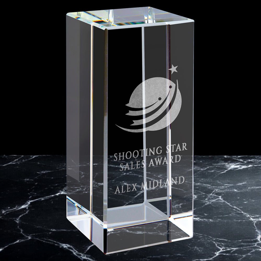 Crystal Column Block Paperweights