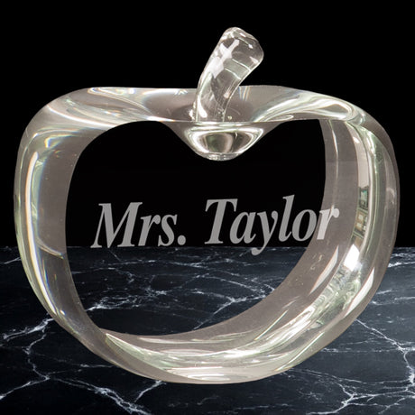 Crystal Apple Paperweights