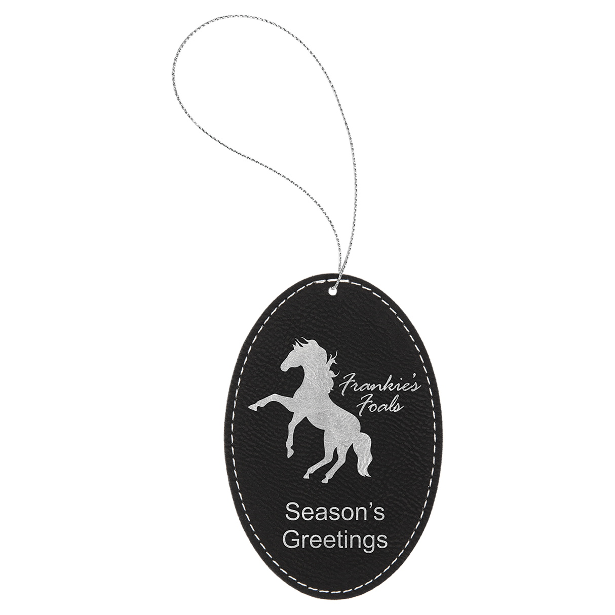 Oval Leatherette Ornaments