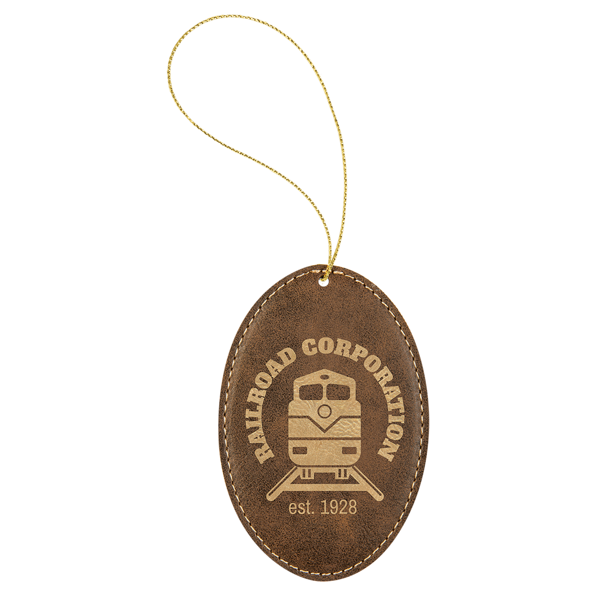 Oval Leatherette Ornaments