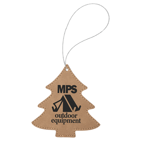 Christmas Tree Leatherette Ornaments