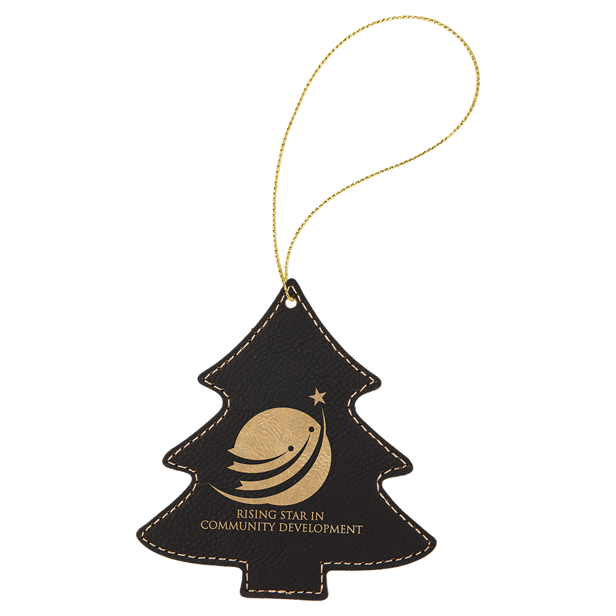 Christmas Tree Leatherette Ornaments