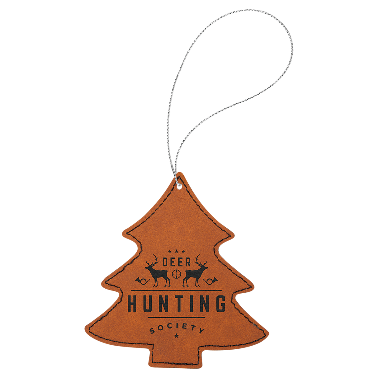 Christmas Tree Leatherette Ornaments