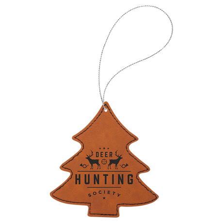 Christmas Tree Leatherette Ornaments