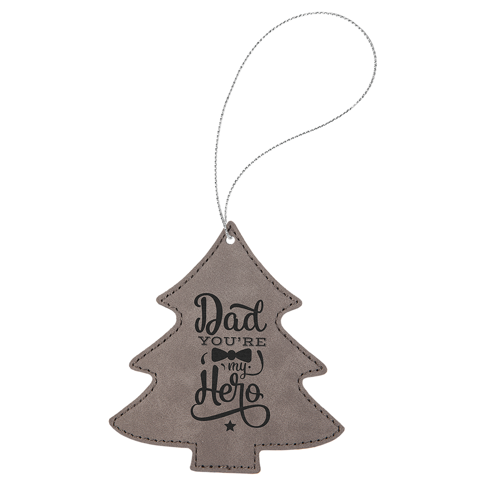 Christmas Tree Leatherette Ornaments