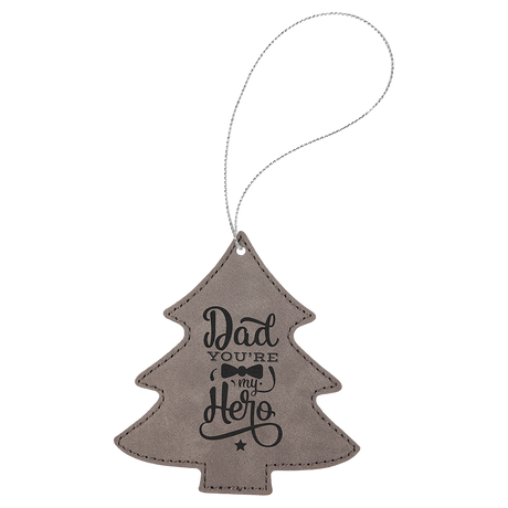Christmas Tree Leatherette Ornaments