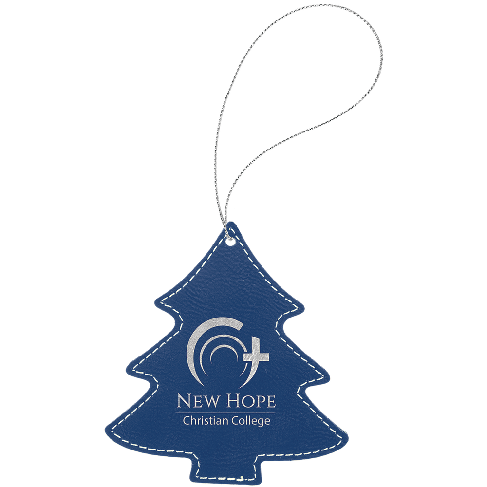 Christmas Tree Leatherette Ornaments