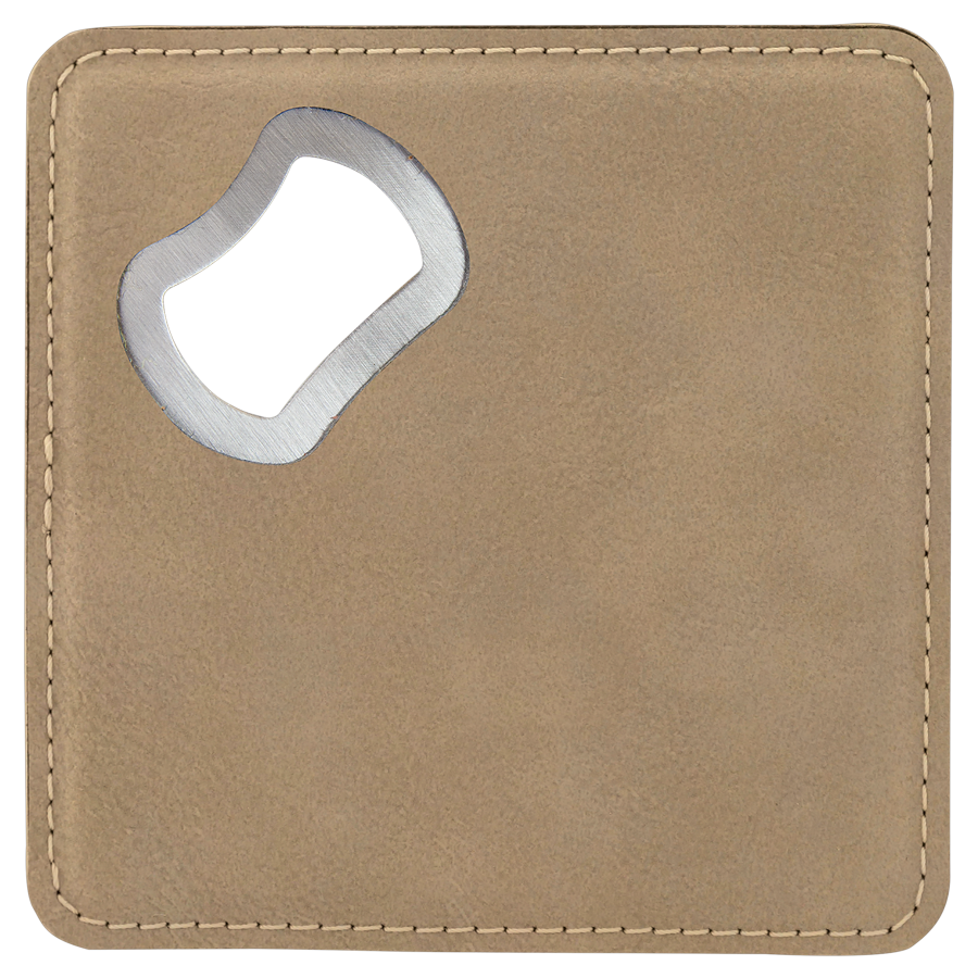 4 inch Coasters with Bottle Opener (Set of 6)