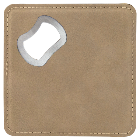 4 inch Coasters with Bottle Opener (Set of 6)