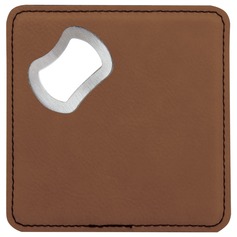 4 inch Coasters with Bottle Opener (Set of 6)