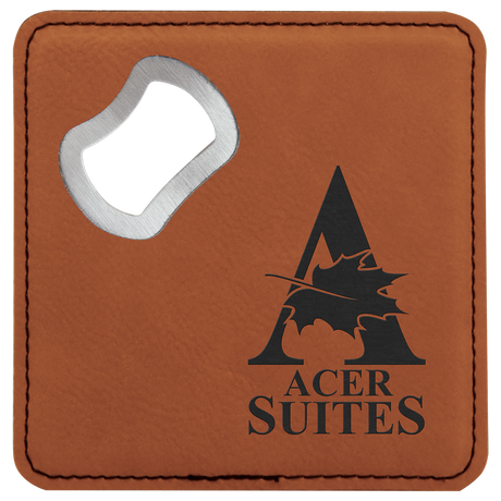 4 inch Coasters with Bottle Opener (Set of 6)