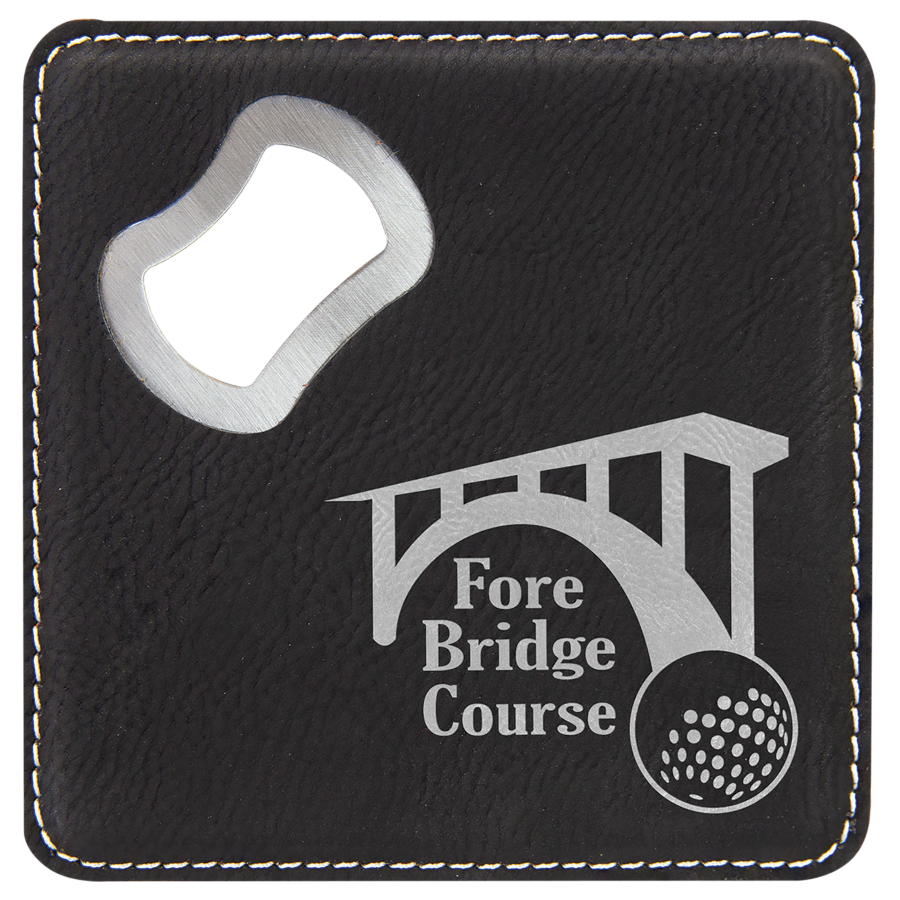 4 inch Coasters with Bottle Opener (Set of 6)