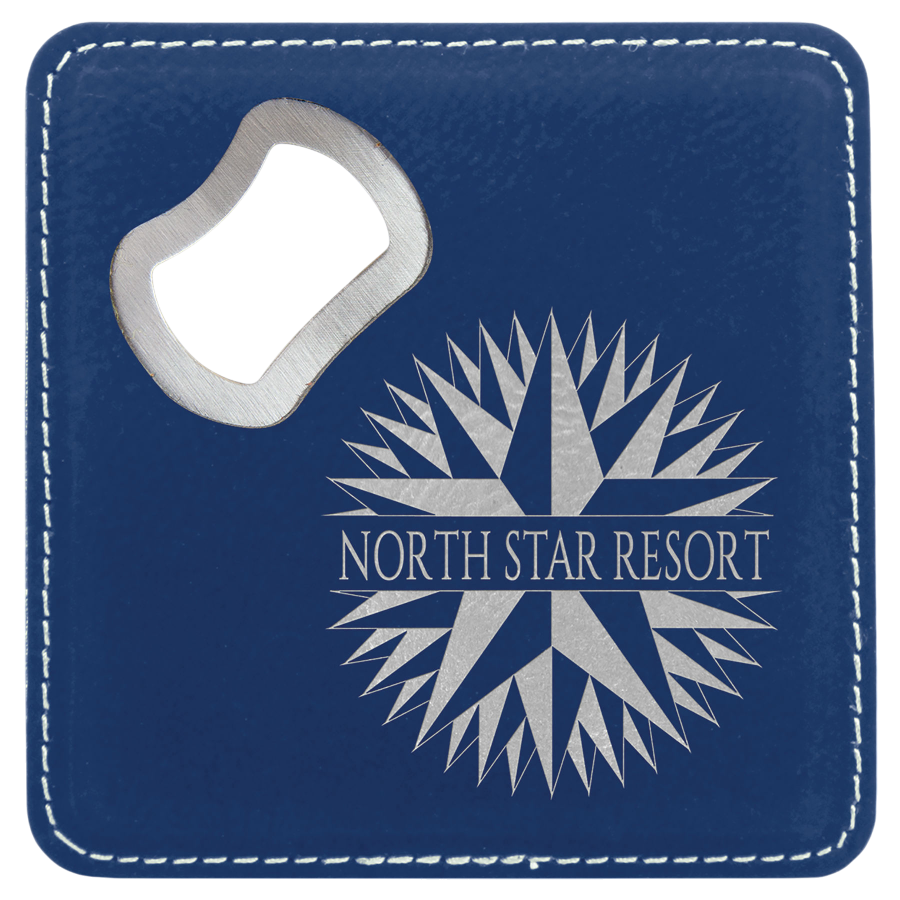 4 inch Coasters with Bottle Opener (Set of 6)
