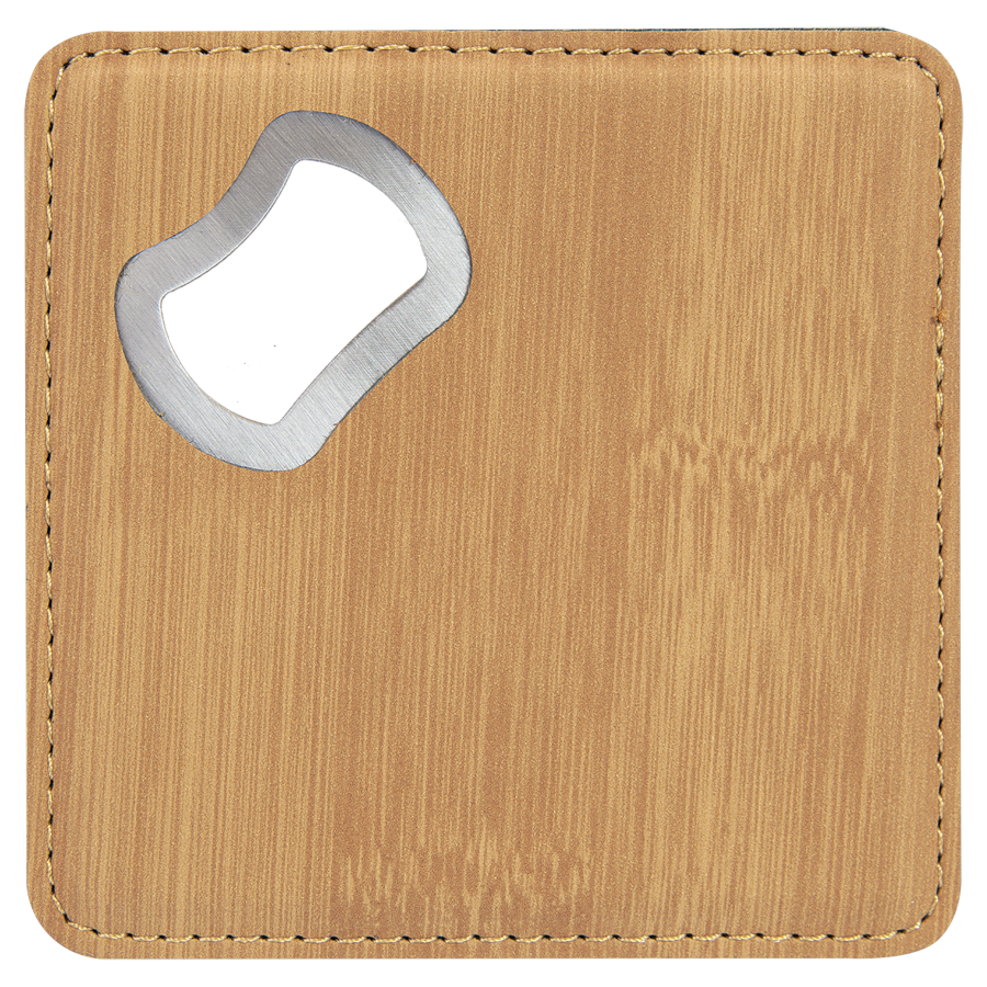 4 inch Coasters with Bottle Opener (Set of 6)