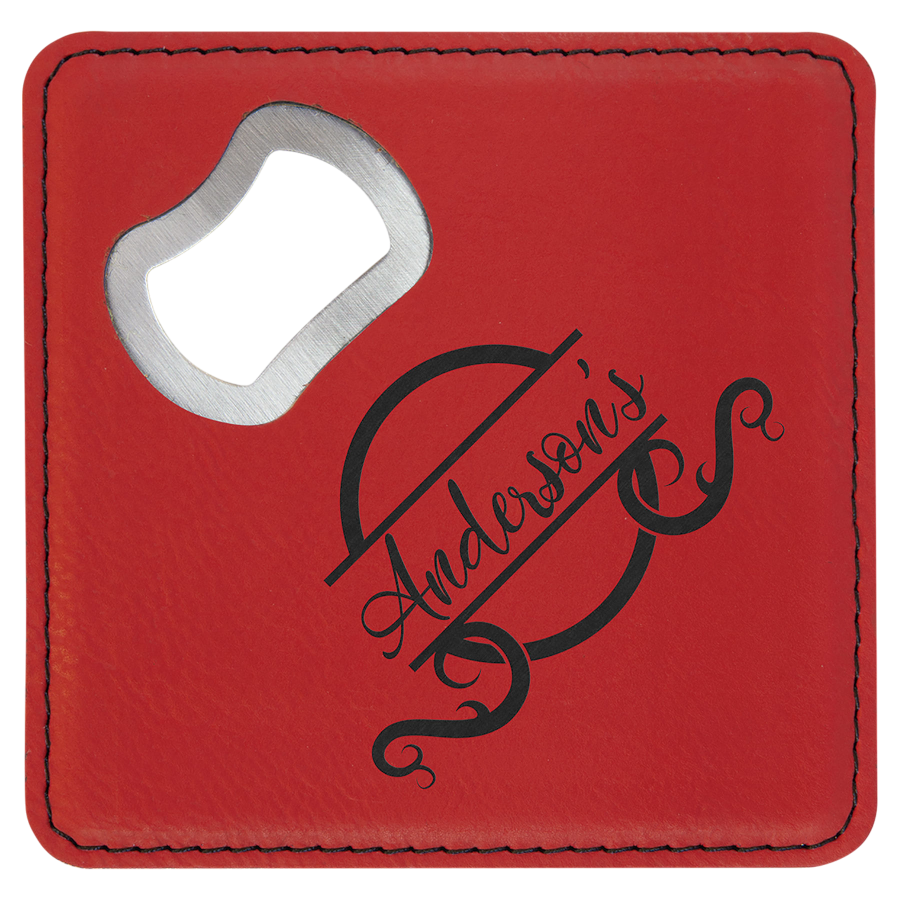 4 inch Coasters with Bottle Opener (Set of 6)