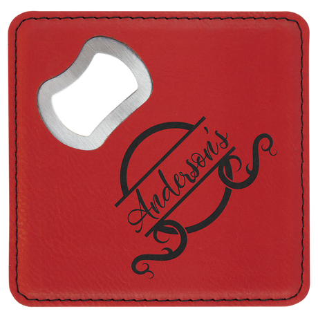 4 inch Coasters with Bottle Opener (Set of 6)