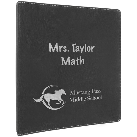 3-Ring Laserable Leatherette Binder