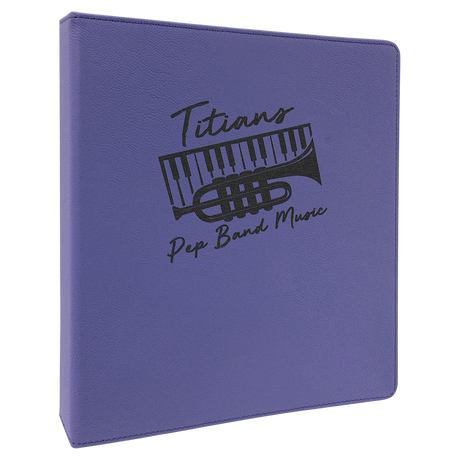 3-Ring Laserable Leatherette Binder