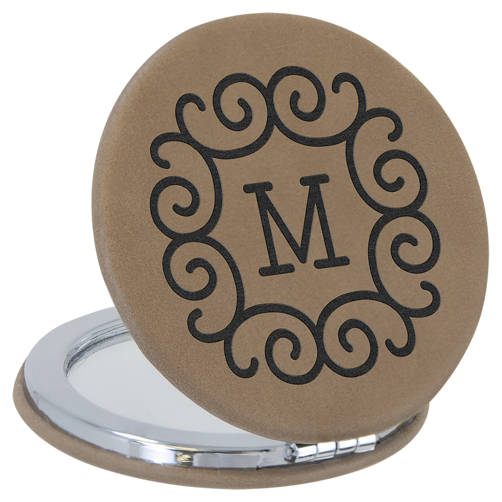 Leatherette Compact Mirrors
