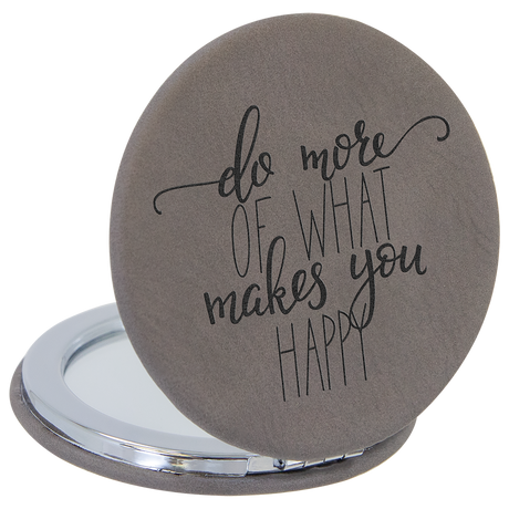 Leatherette Compact Mirrors
