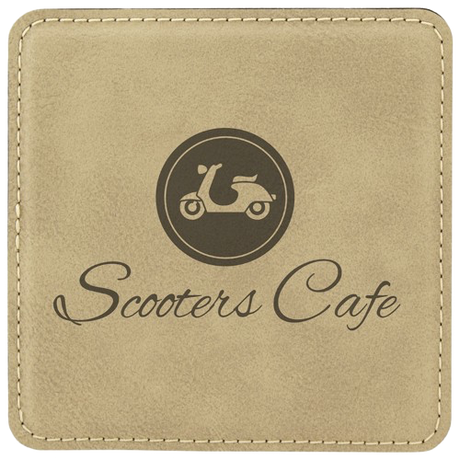 4 inch Individual Leatherette Coasters