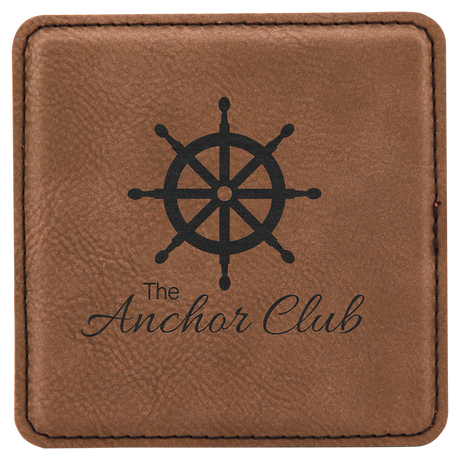 4 inch Individual Leatherette Coasters