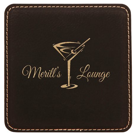 4 inch Individual Leatherette Coasters