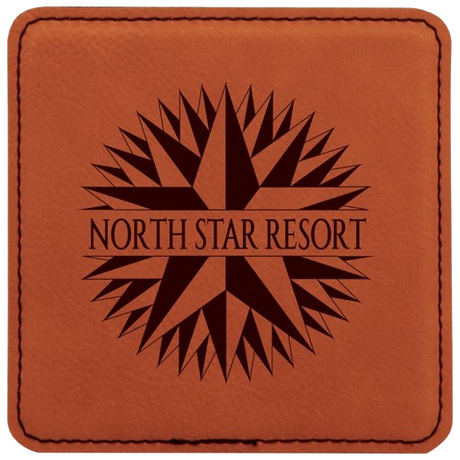 4 inch Individual Leatherette Coasters