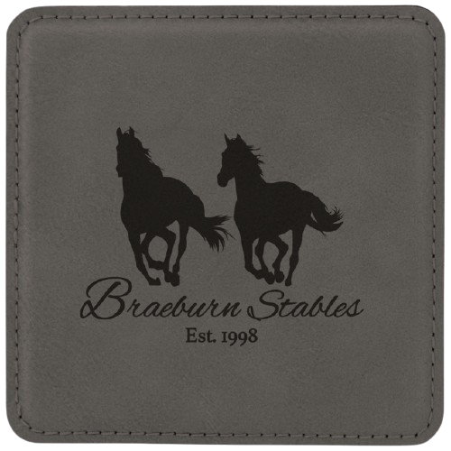 4 inch Individual Leatherette Coasters