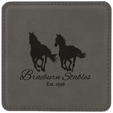 4 inch Individual Leatherette Coasters