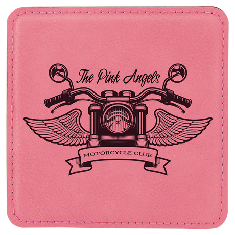 4 inch Individual Leatherette Coasters