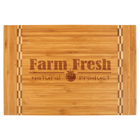 Butcher Block Inlay Bamboo Cutting Boards