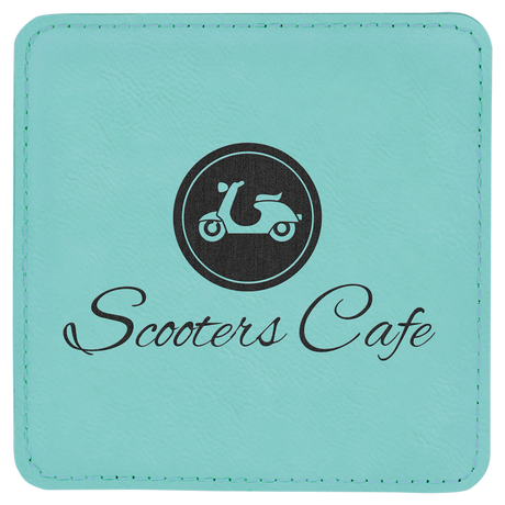 4 inch Individual Leatherette Coasters