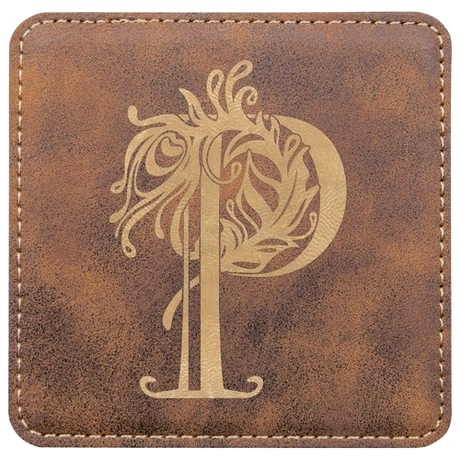 4 inch Individual Leatherette Coasters