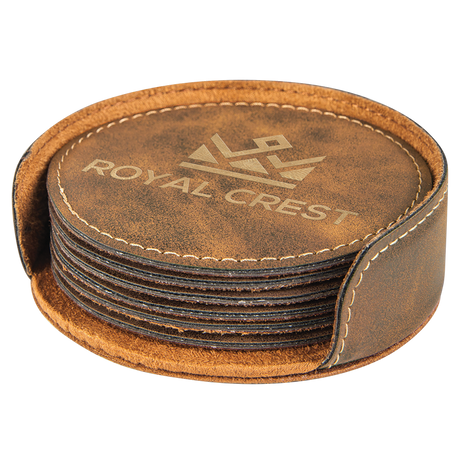 Leatherette 6-Coaster Set
