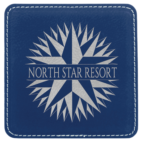 4 inch Individual Leatherette Coasters
