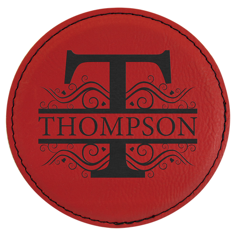 4 inch Individual Leatherette Coasters