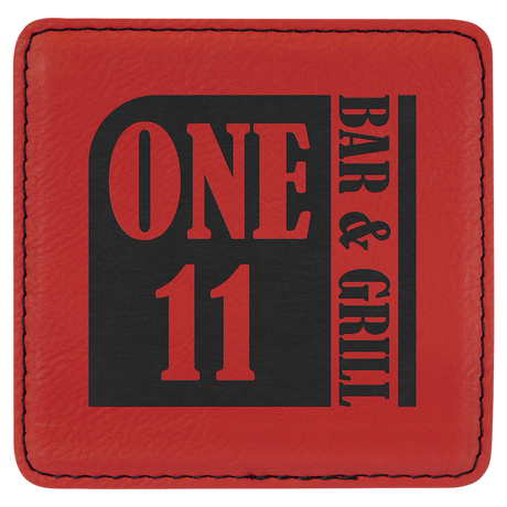 4 inch Individual Leatherette Coasters