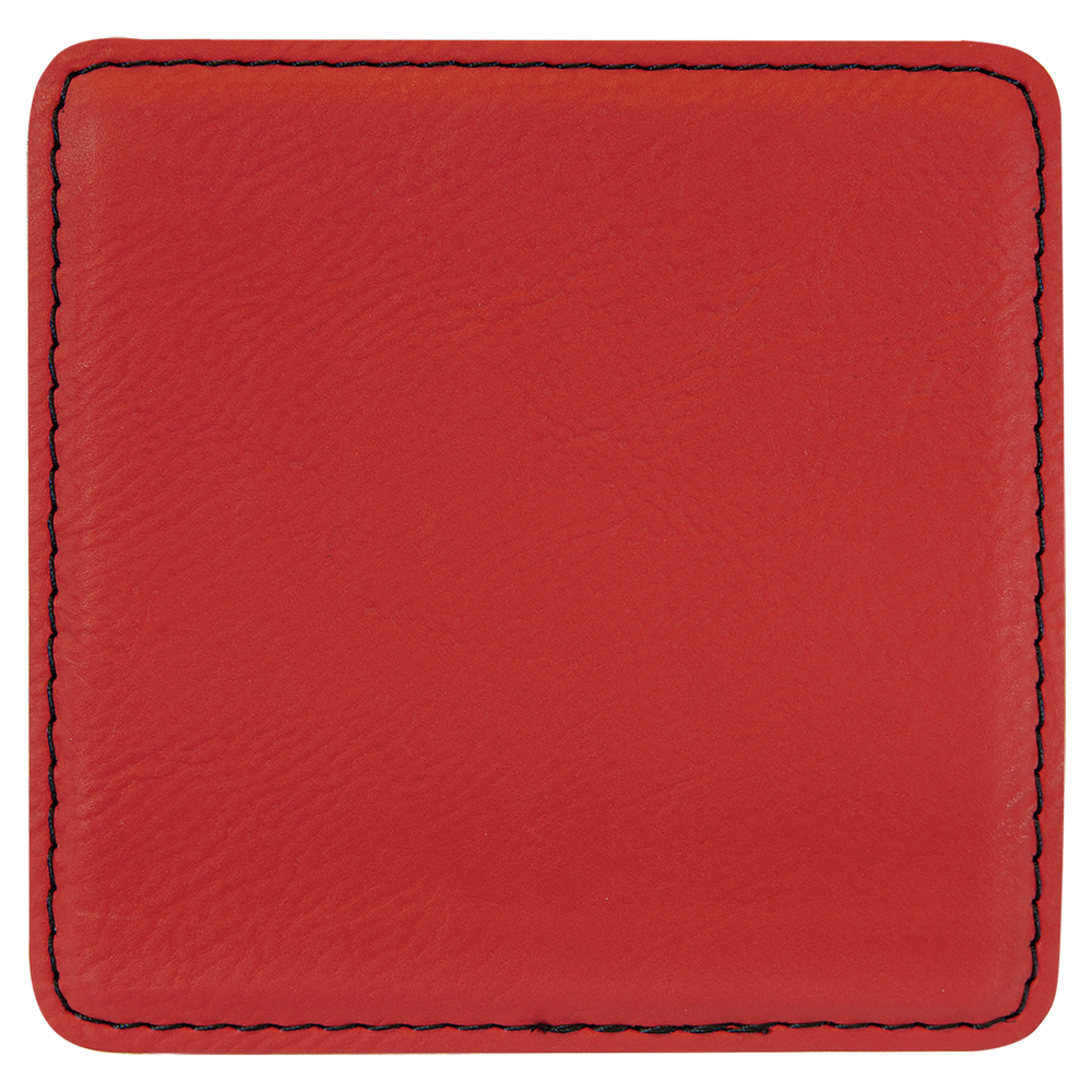 4 inch Individual Leatherette Coasters