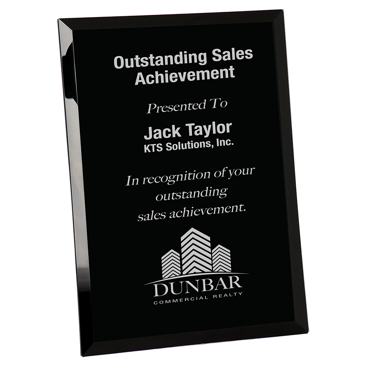 Black Glass Mirror Plaques