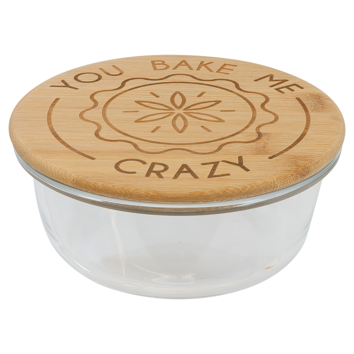Round Glass Containers w/ Bamboo Lid